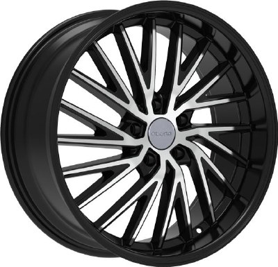 20X8.5 5-120 +35 74.1 BLACK W/MACH FACE