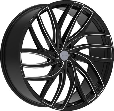 26X10 6-139.7 +25 78.1 BLACK AND MILLED (FITS 2019+) **ONLY SOLD IN SETS OF 4**