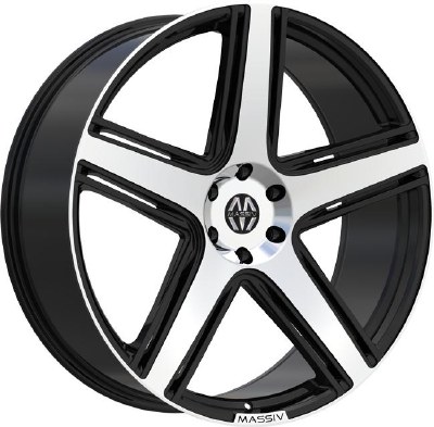 26X9.5 5-139.7 +13 78.1 BLACK W/ MACH FACE - CLASSICO