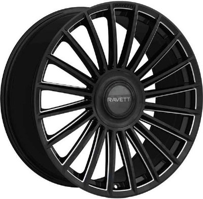 20X8.5 5-112 / 5-114.3 +38 74.1 BLACK AND MILLED FLOATING CAP