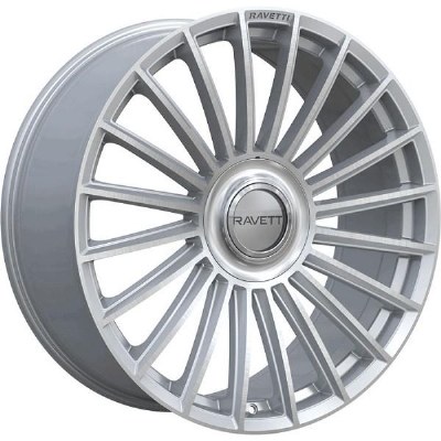 22X9.0 5-115 / 5-120 +15 74.1 SILVER BRUSHED FLOATING CAP