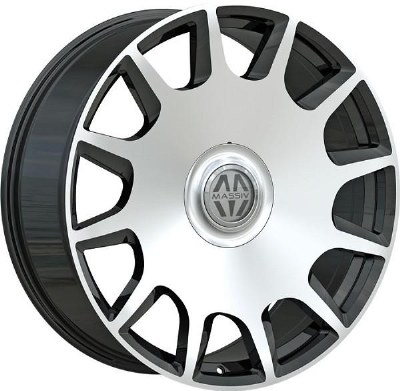 22X9.0 5-108 / 5-114.3 +40 74.1 BLACK AND MACHINED FLOATING CAP - C.E.O.