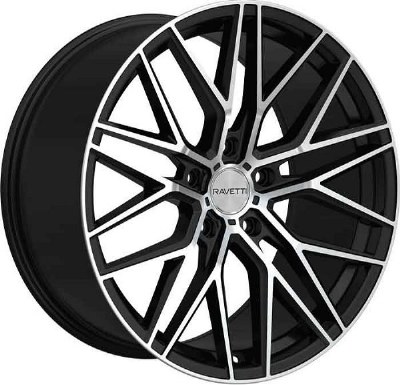 22X9.0 5-120 +32 72.56 SATIN BLACK WITH MACHINED FACE FLOW FORGED