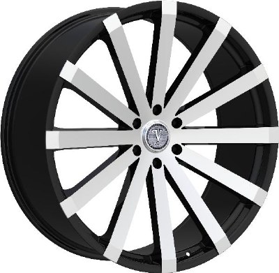 24X9.5 6-139.7 +25 78.1 BLACK W/MACH FACE (FITS 2019+)