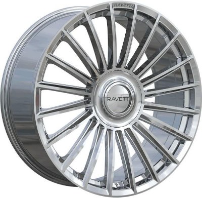 22X9.0 5-114.3 / 5-120 +40 74.1 CHROME FLOATING CAP