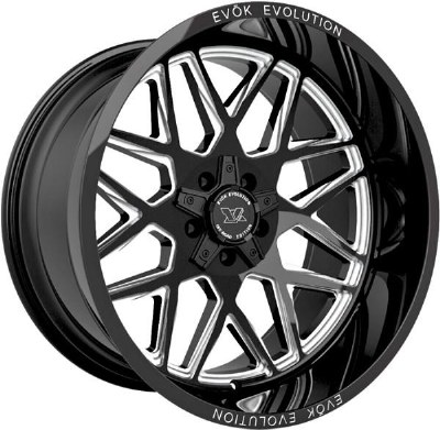 22X12 8-165 NEG44 125 BLACK AND MILLED