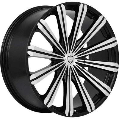 18X7.5 5-110 / 5-114.3 +38 73.1 BLACK W/MACH FACE