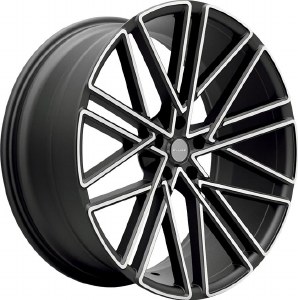 20X8.5 5-120 +35 74.1 BLACK W/MACH FACE 20X8.5 5-120 +35 74.1 BLACK W/MACH FACE