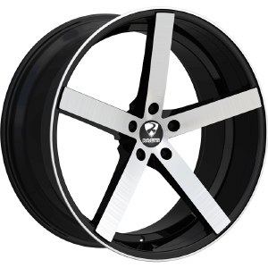 20X10 5-120 +45 74.1 BLACK WITH BRUSHED FACE