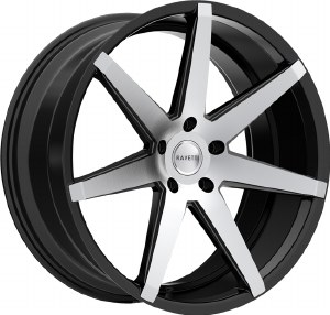20X10 5-114.3 +45 74.1 SATIN BLACK WITH MACHINED FACE