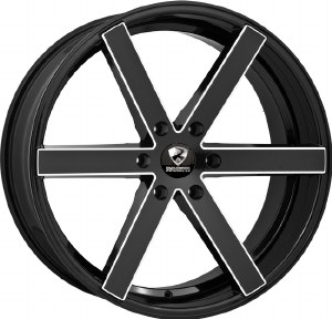 26X10 6-135 +25 87.1 BLACK WITH MILLED SPOKE 26X10 6-135 +25 87.1 BLACK WITH MILLED SPOKE