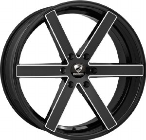 26X10 6-135 +25 87.1 BLACK WITH MILLED SPOKE