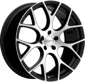 20X8.5 5-114.3 +38 74.1 BLACK WITH MACHINED FACE