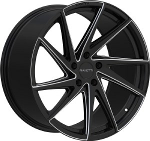 20X8.5 5-114.3 +38 74.1 BLACK WITH BALL MILLING