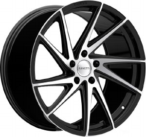 20X10 5-114.3 +45 74.1 BLACK WITH MACHINED FACE