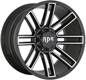 20X10 6-135 / 6-139.7 NEG18 108 (B+M) BLACK W/ MACHINED FACE **ONLY SOLD IN SETS OF 4**