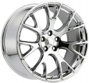 22X9.5 5-115 +18 71.6 CHROME **ONLY SOLD IN STAGGERED SETS**