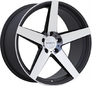 20X8.5 5-114.3 +38 74.1 SATIN BLACK WITH MACHINED FACE