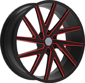 24X9.5 6-139.7 +24 78.1 BLACK AND RED MILLED (FITS 2019+) 24X9.5 6-139.7 +24 78.1 BLACK AND RED MILLED (FITS 2019+)