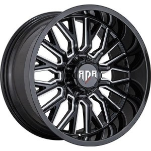 20X10 6-135 / 6-139.7 NEG18 108 BLACK AND MILLED **ONLY SOLD IN SETS OF 4**