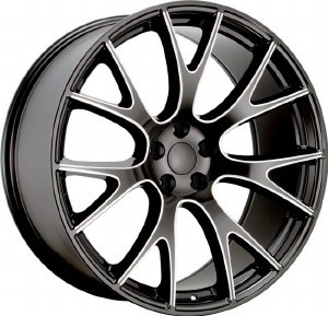 20X9.0 5-115 +15 74.1 BLACK AND MILLED