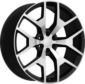 20X9.0 6-139.7 +22 78.1 BLACK W/MACH FACE (FITS 2019+)