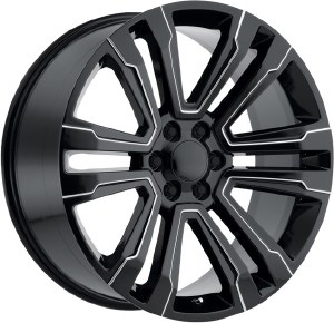 24X10 6-139.7 +25 78.1 BLACK AND MILLED (FITS 2019+)