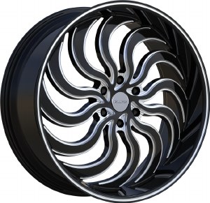 22X9.5 6-135 +30 87.1 BLACK AND MILLED / PINSTIPE 22X9.5 6-135 +30 87.1 BLACK AND MILLED / PINSTIPE