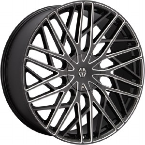 CAP 20X8.5 22X9.0 24X9.0 26X9.5 BLACK MILLED (CS667-1A-MW)