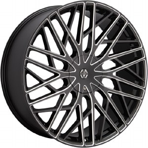 20X8.5 5-112 / 5-114.3 +38 74.1 BLACK AND MILLED - EXECUTIVE