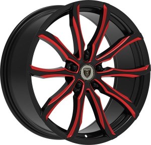 20X8.5 5-114.3 +35 73.1 BLACK WITH RED MILLING