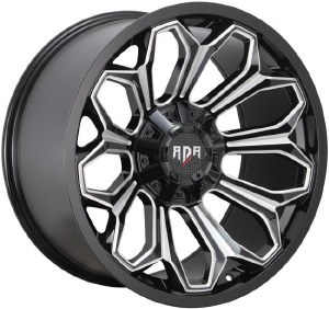20X10 6-135 / 6-139.7 NEG18 108 BLACK AND MILLED **ONLY SOLD IN SETS OF 4**