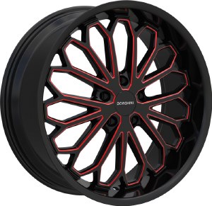 20X8.5 5-114.3 +35 73.1 BLACK AND RED MILLED