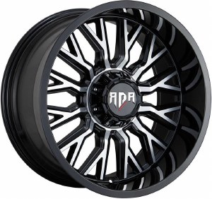 20X10 6-135 / 6-139.7 NEG18 108 BLACK AND MACHINED **ONLY SOLD IN SETS OF 4**