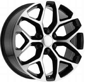 20X9.0 6-139.7 +24 78.1 BLACK W/MACH FACE (FITS 2019+)