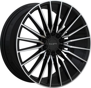 18X8.0 5-114.3 / 5-120 +38 74.1 BLACK WITH MACHINED FACE