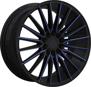 18X8.0 5-114.3 / 5-120 +38 74.1 BLACK AND BLUE MILLED