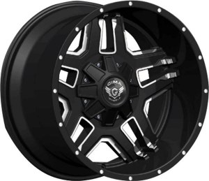 17X9.0 5-127 / 5-139.7 +0 78.1 CB BLACK AND MILLED **CLOSEOUT; SOLD IN SETS OF 5**