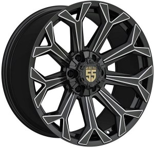 20X9.0 6-135 / 6-139.7 NEG12 108 BLACK AND MILLED (MILLED VERSION 2)