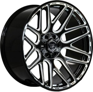 20X9.0 8-165 +0 125 BLACK AND MILLED