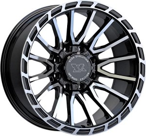 20X10 6-135 / 6-139.7 NEG19 106 GLOSS BLACK AND MACHINED FACE / FLANGE