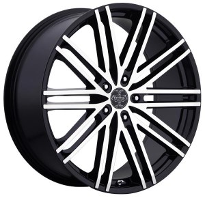 22X9.5 6-139.7 +30 78.1 BLACK AND MACHINED **ONLY SOLD IN SETS OF 4**