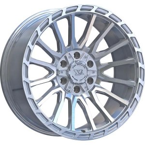 17X9.0 6-135 / 6-139.7 +12 106 GLOSS SILVER MACHINED FACE / FLANGE