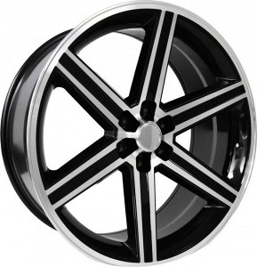 24X10 6-139.7 +10 78.1 BLACK W/MACH FACE - IROC REPLICA 24X10 6-139.7 +10 78.1 BLACK W/MACH FACE - IROC REPLICA