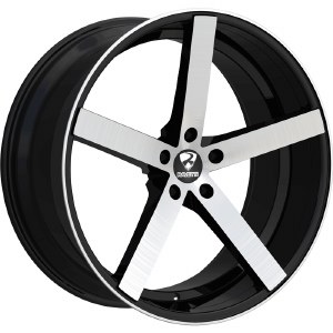 20X8.5 5-114.3 +38 74.1 BLACK WITH BRUSHED FACE