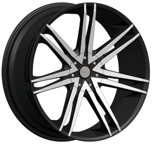 26X10 5-127 / 5-139.7 +13 78.1 BLACK W/MACH FACE