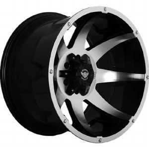 20X12 8-165 NEG 44 108 CB BLACK W/MACH FACE **CLOSEOUT; SOLD IN SETS OF 4**