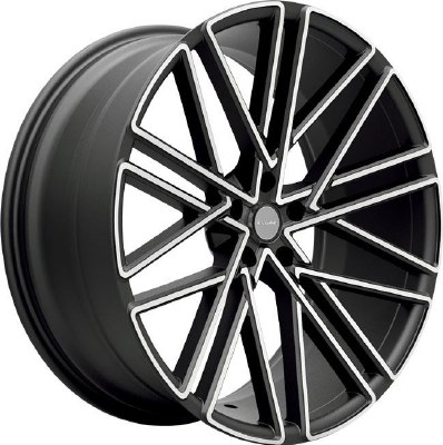 18X8.5 5-120 +38 74.1 BLACK W/MACH FACE