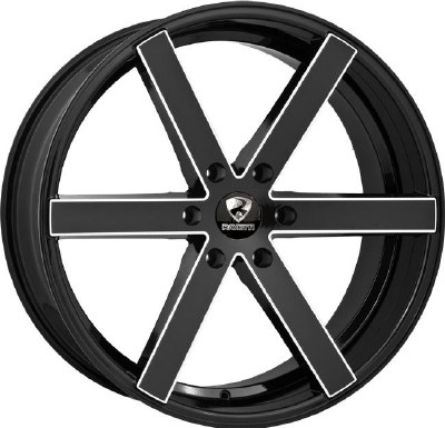 26X10 6-135 +25 87.1 BLACK WITH MILLED SPOKE