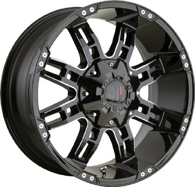 20X12 8-170 NEG44 125 BLACK AND MILLED **ONLY SOLD IN SETS OF 4**